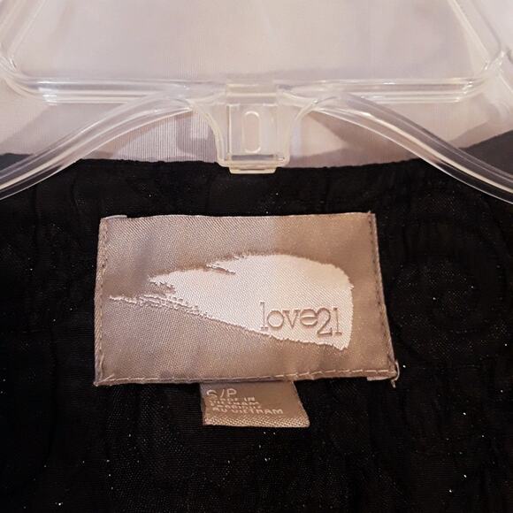 Forever 21 Black Crop BlazerJacket Embellished Small Petite - Picture 3 of 6